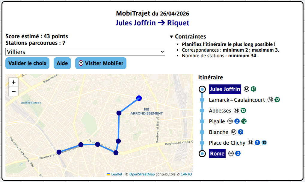 Image de démonstration de MobiTrajet